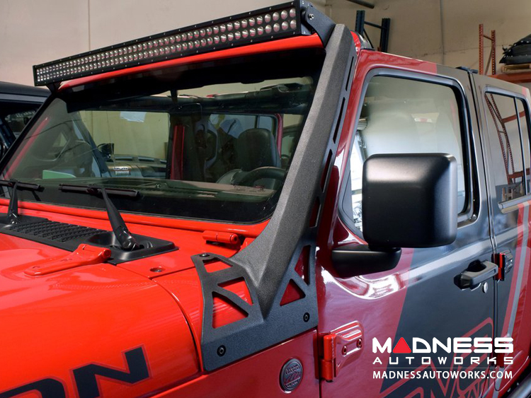 Jeep Wrangler JL Windshield Light Bar Bracket MADNESS Autoworks
